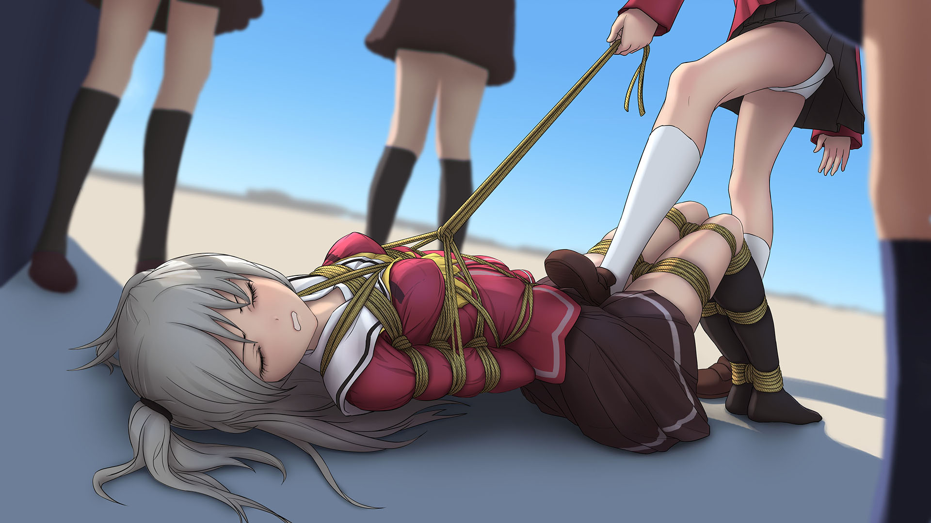 anime girls tied up - carter michael porn group men jerking off