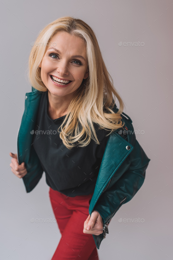 alexandra arbogast recommends Leather Mature Women